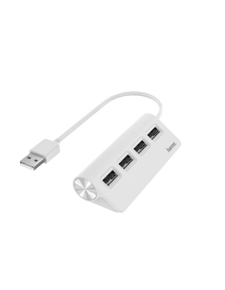 Hama | USB HUB con 4 Puertos (Concentrador USB con rápida