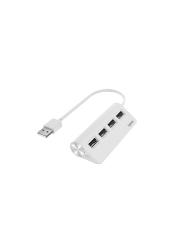 Hama | USB HUB con 4 Puertos (Concentrador USB con rápida