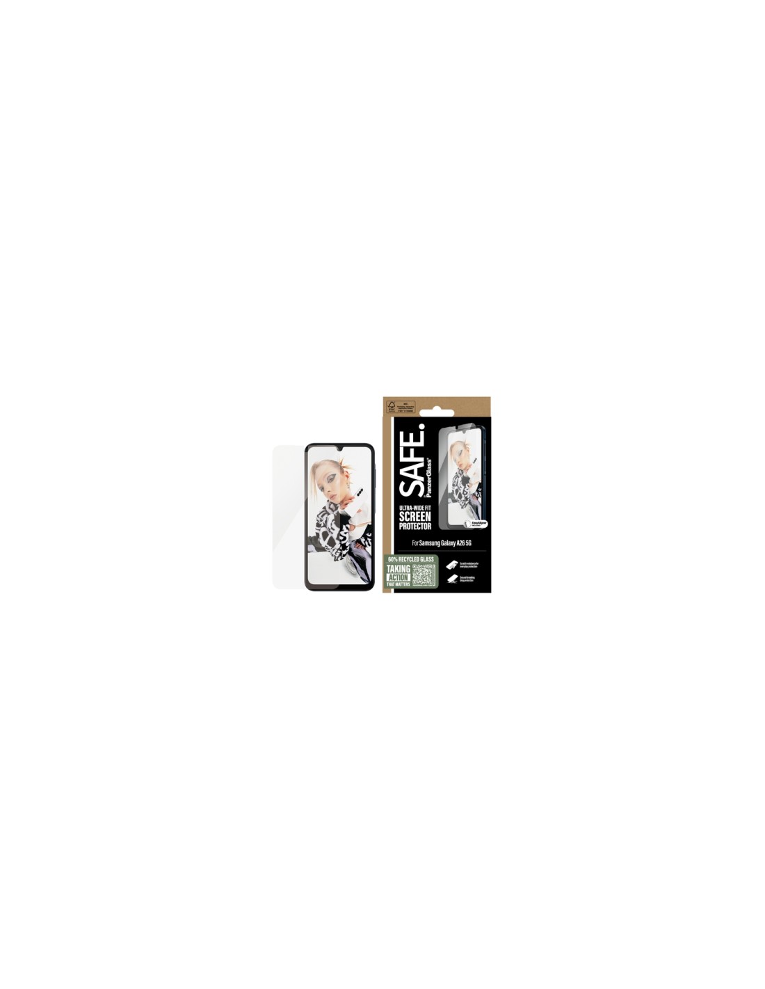 PanzerGlass SAFE. by ® Screen Protector Samsung Galaxy A26 5G | Ultra-Wide Fit w. Aligner Protector de pantalla 1 pieza(s)