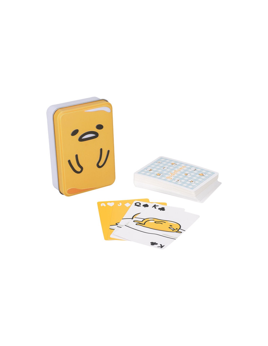 Baraja de Naipes Gudetama en caja metÃ¡lica