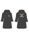 Bata estilo albornoz - Logo One Piece e insignia negra talla L