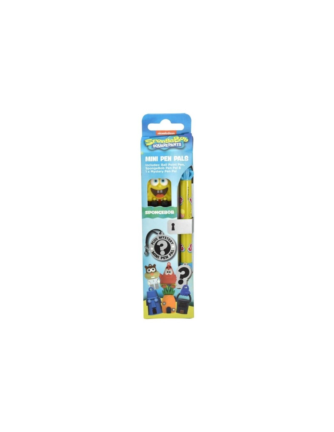 BolÃ­grafo + figuras Topers intercambiables Personajes Bob Esponja