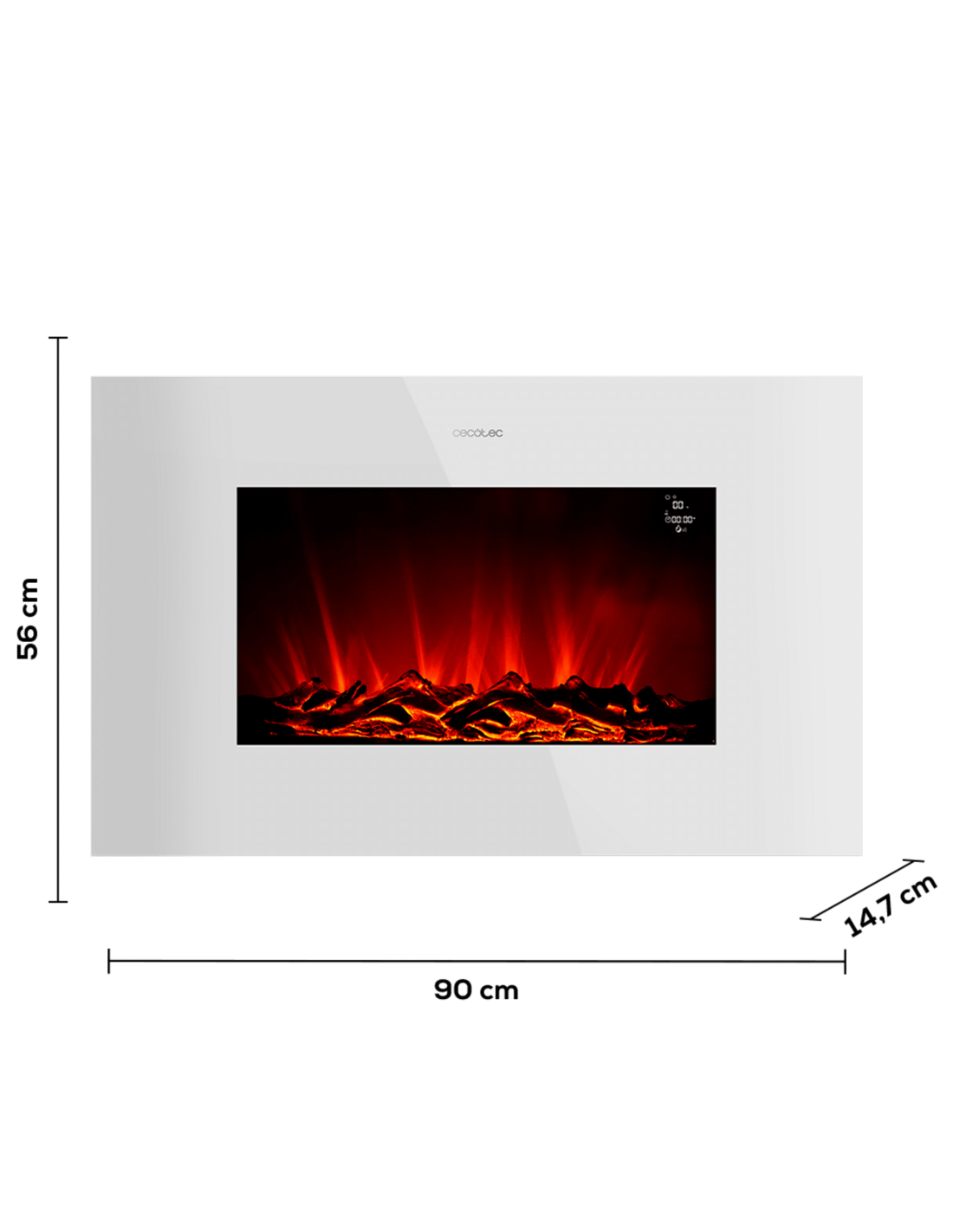 Chimenea el?ctrica ReadyWarm 3590 Flames Connected White