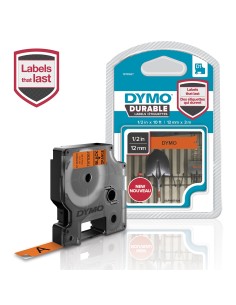 Dymo Cinta blanco sobre naranja etiquetas durable D1 12mm x 3m multicolor