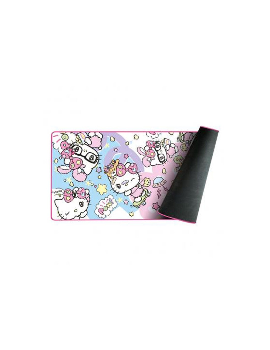 Alfombrilla XXL Hello Kitty colores pastel 90 x 46 cm