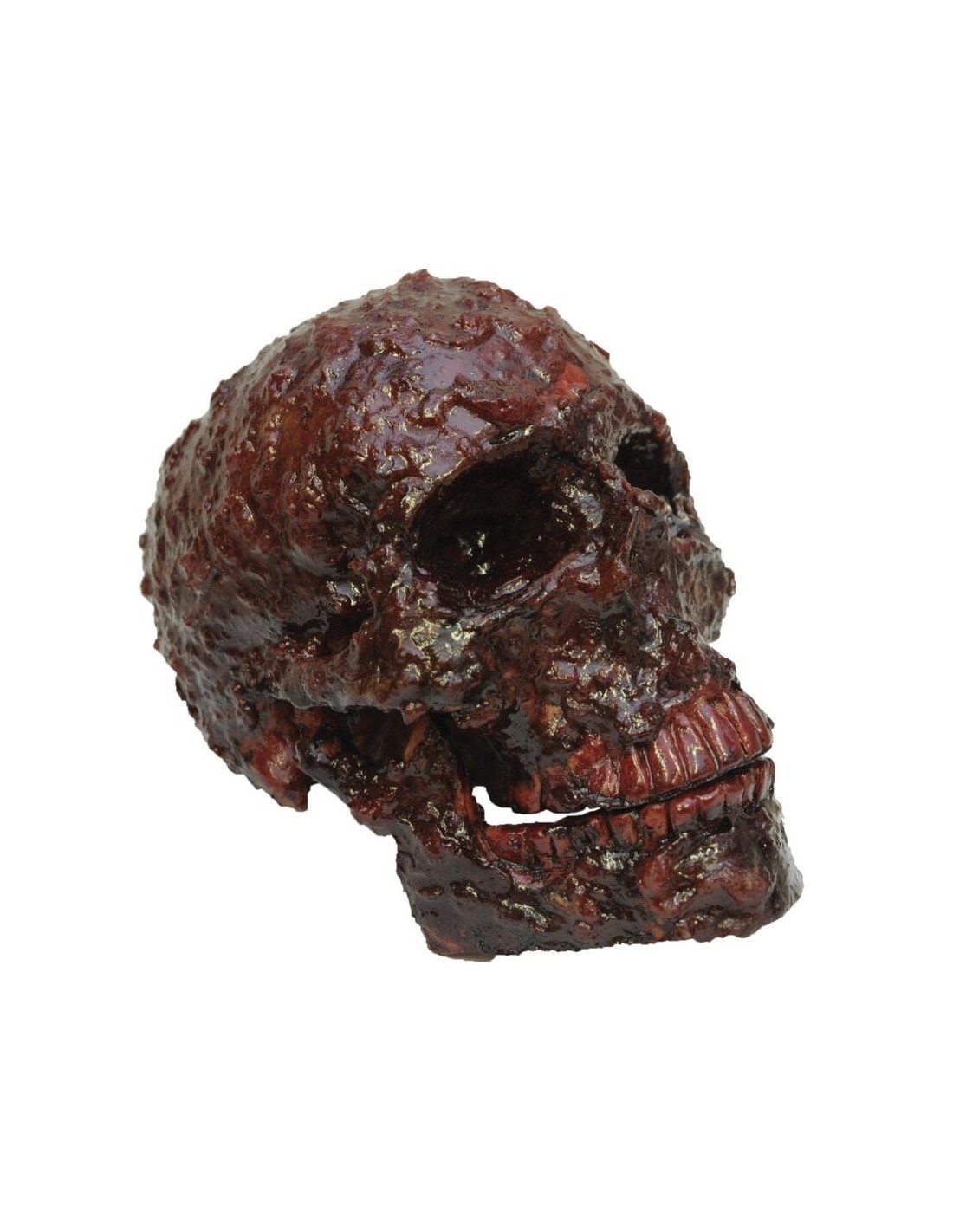 ArtÃ­culo decorativo Calavera cubierta de costras de sangre 13 cm