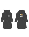 Bata estilo albornoz - Logo One Piece e insignia negra talla L