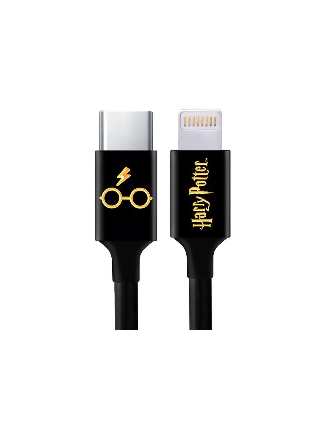 Cable Tipo C a Lightning (MFI) Harry Potter logo y gafas 1m