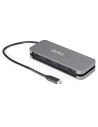 StarTech.com HUB de interfaz USB 3.2 Gen 1 (3.1 Gen 1) Type-C 5000 Mbit/s Negro, Gris