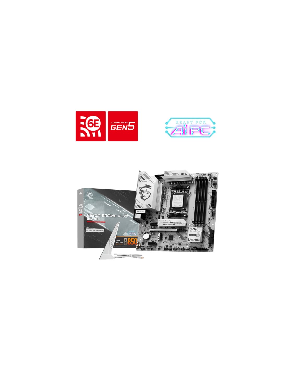 MSI B850M GAMING PLUS WIFI6E AMD B850 Zócalo AM5 micro ATX