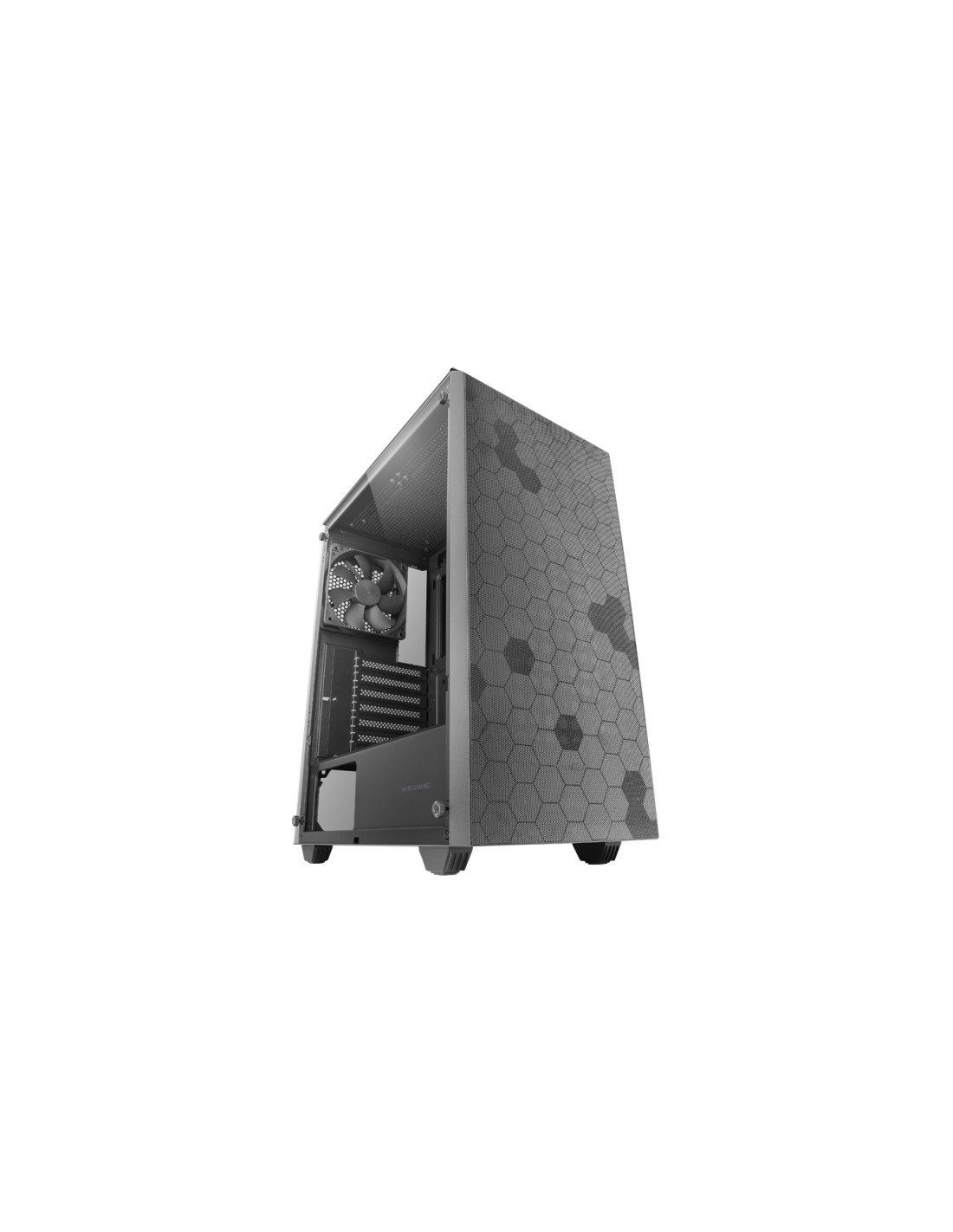 Mars Gaming MC-Q3, Caja Semitorre ATX, Ventana Lateral Completa Cristal Templado, Doble Rejilla Magnética Antipolvo Frontal + Su