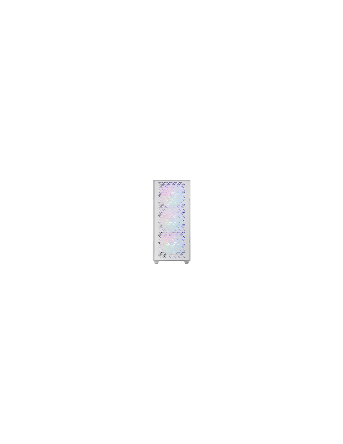 Mars Gaming MC-GEO, Caja Gaming ATX, 4x Ventiladores FRGB Rainbow 12cm, Panel Frontal Mesh Geométrico, Ventana Lateral Cristal T