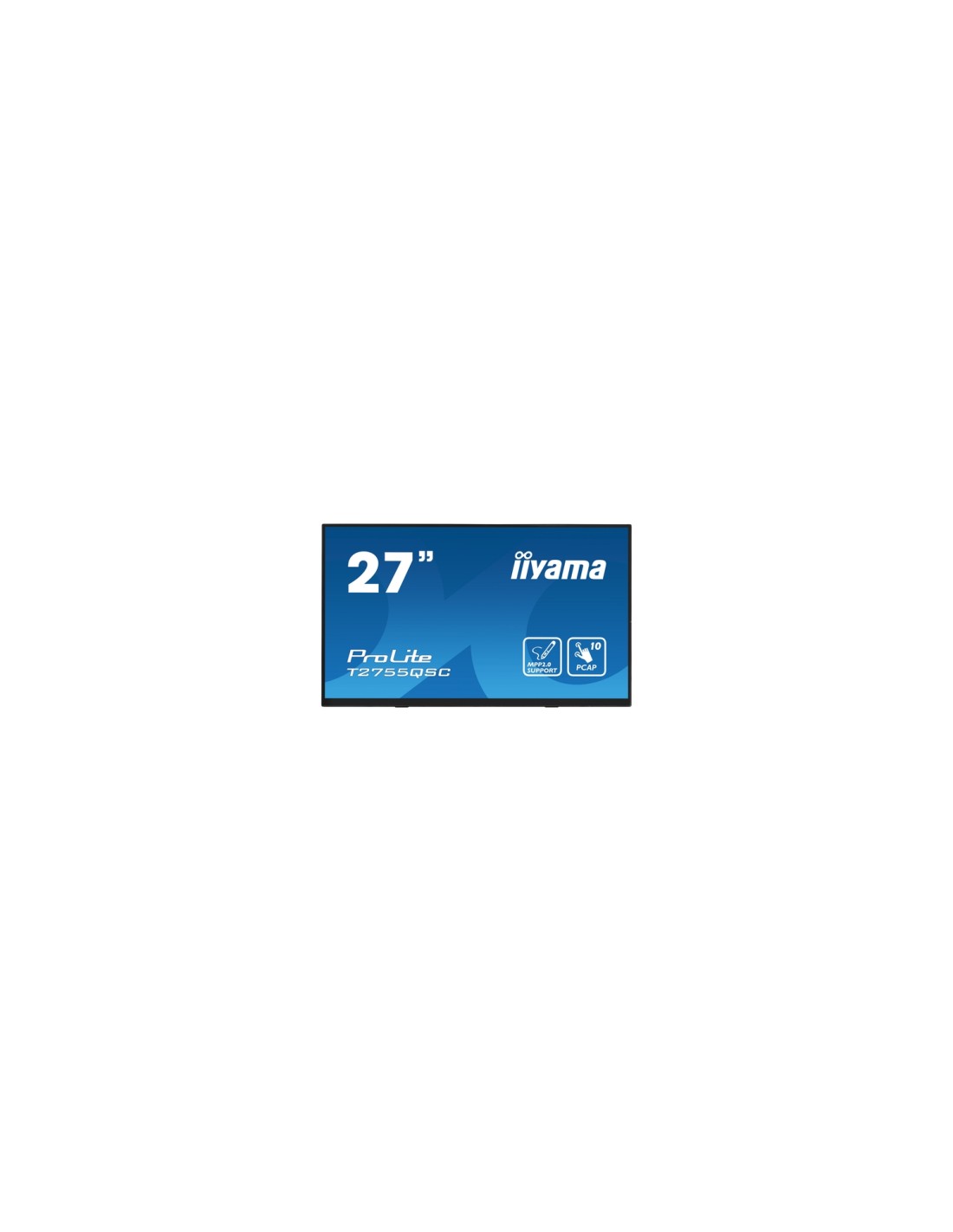 iiyama ProLite T2755QSC-B1 pantalla para PC 68,6 cm (27") 2560 x 1440 Pixeles Full HD LCD Pantalla táctil Negro