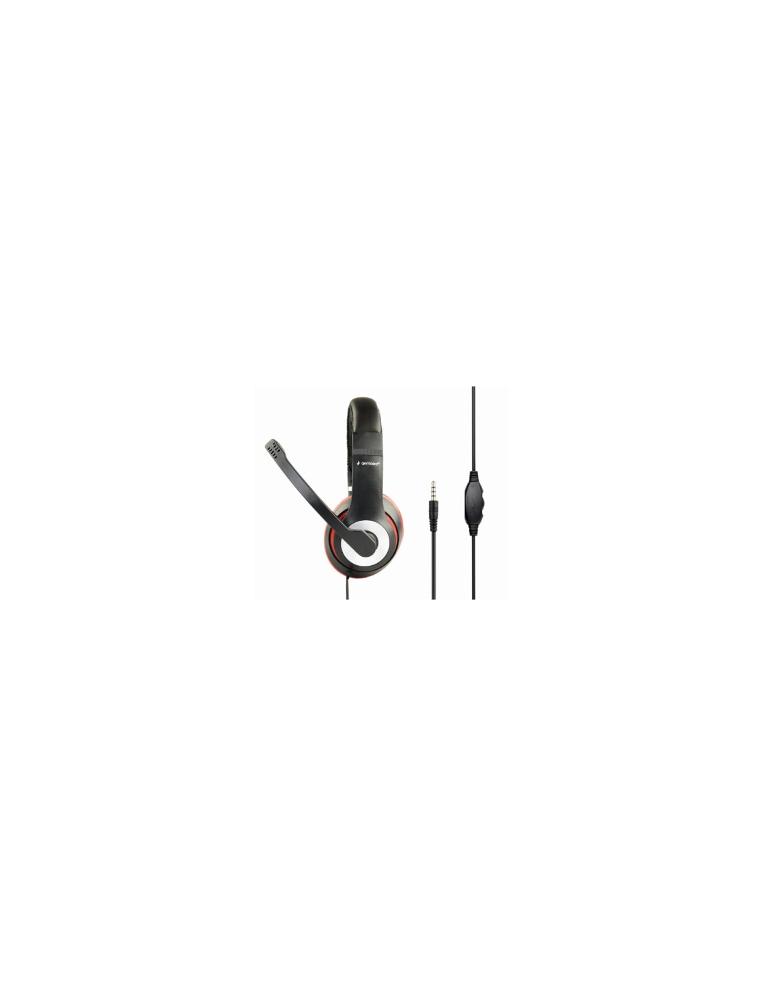 Gembird MHS-03-BKRD auricular y casco Auriculares Alámbrico Diadema Juego Negro, Rojo