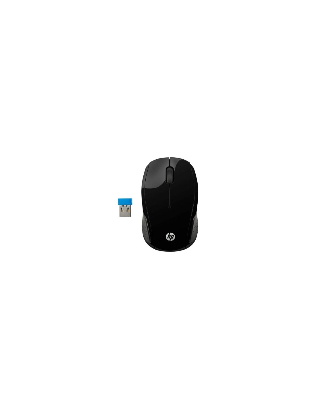 RATON INALAMBRICO HP 200 2.4GHZ 1000PPP LED ROJO NANO RECEPTOR USB 2XAAA NEGRO 3FV66AA