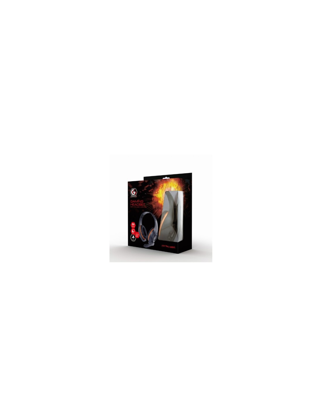 Gembird GHS-05-O auricular y casco Auriculares Alámbrico Diadema Juego Negro, Naranja