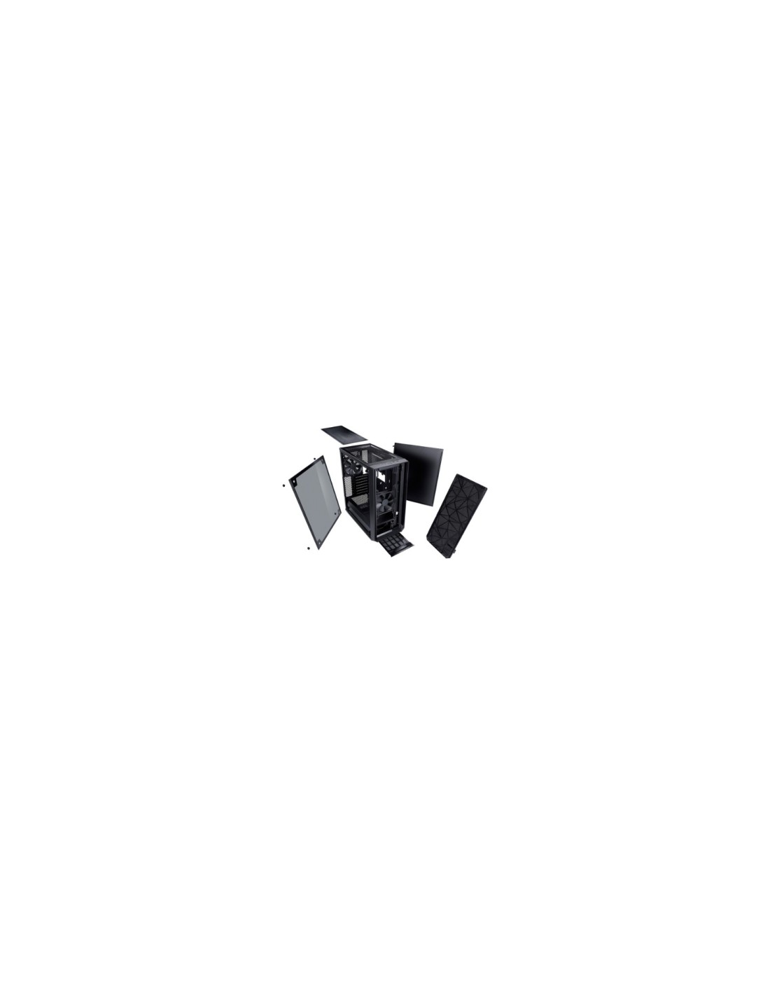 CAJA MEDIATORRE FRACTAL MESHIFY C BLACKOUT VENTANA CRISTAL TEMPLADO NEGRA FD-CA-MESH-C-BKO-TG