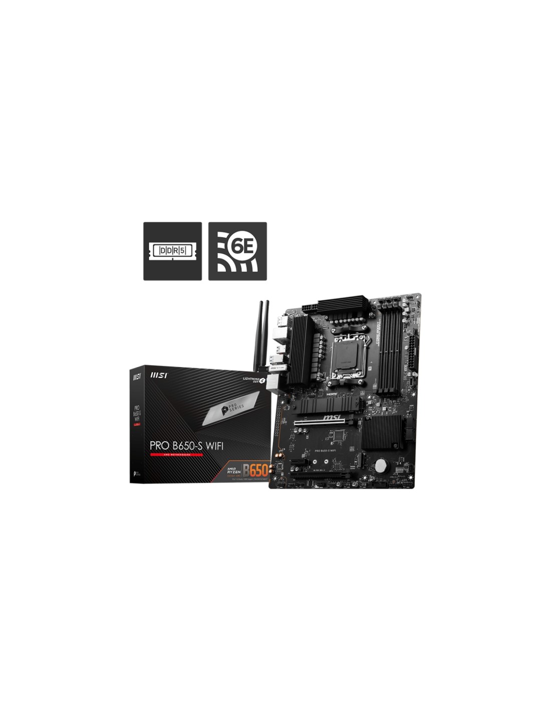 MSI PRO B650-S WIFI placa base AMD B650 Zócalo AM5 ATX