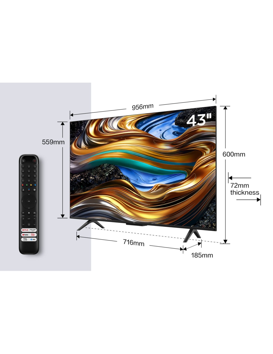 TCL P75 Series 43P755 43" LED UltraHD 4K Smart TV