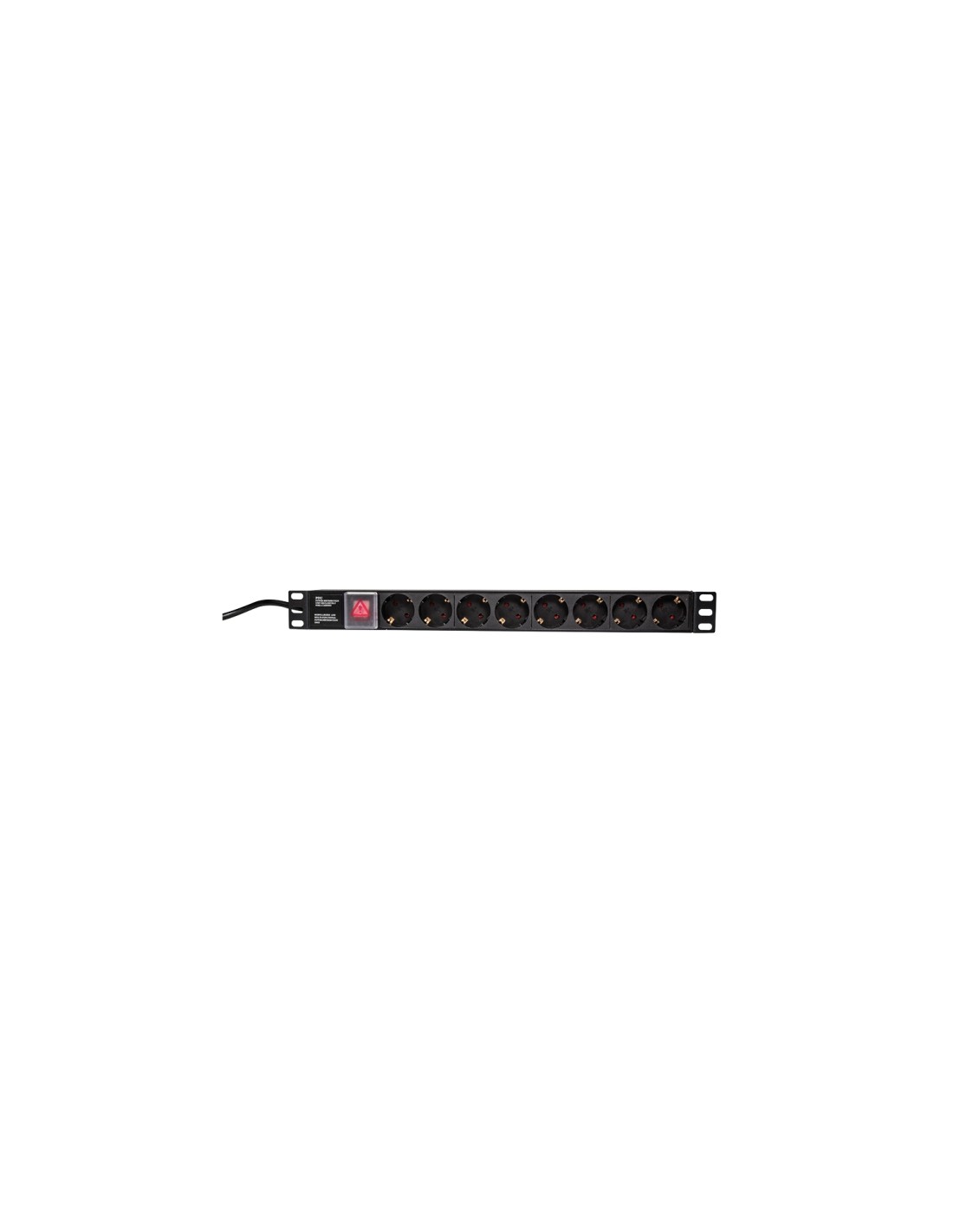 LogiLink PDU8C01 unidad de distribución de energía (PDU) 8 salidas AC 1U Negro