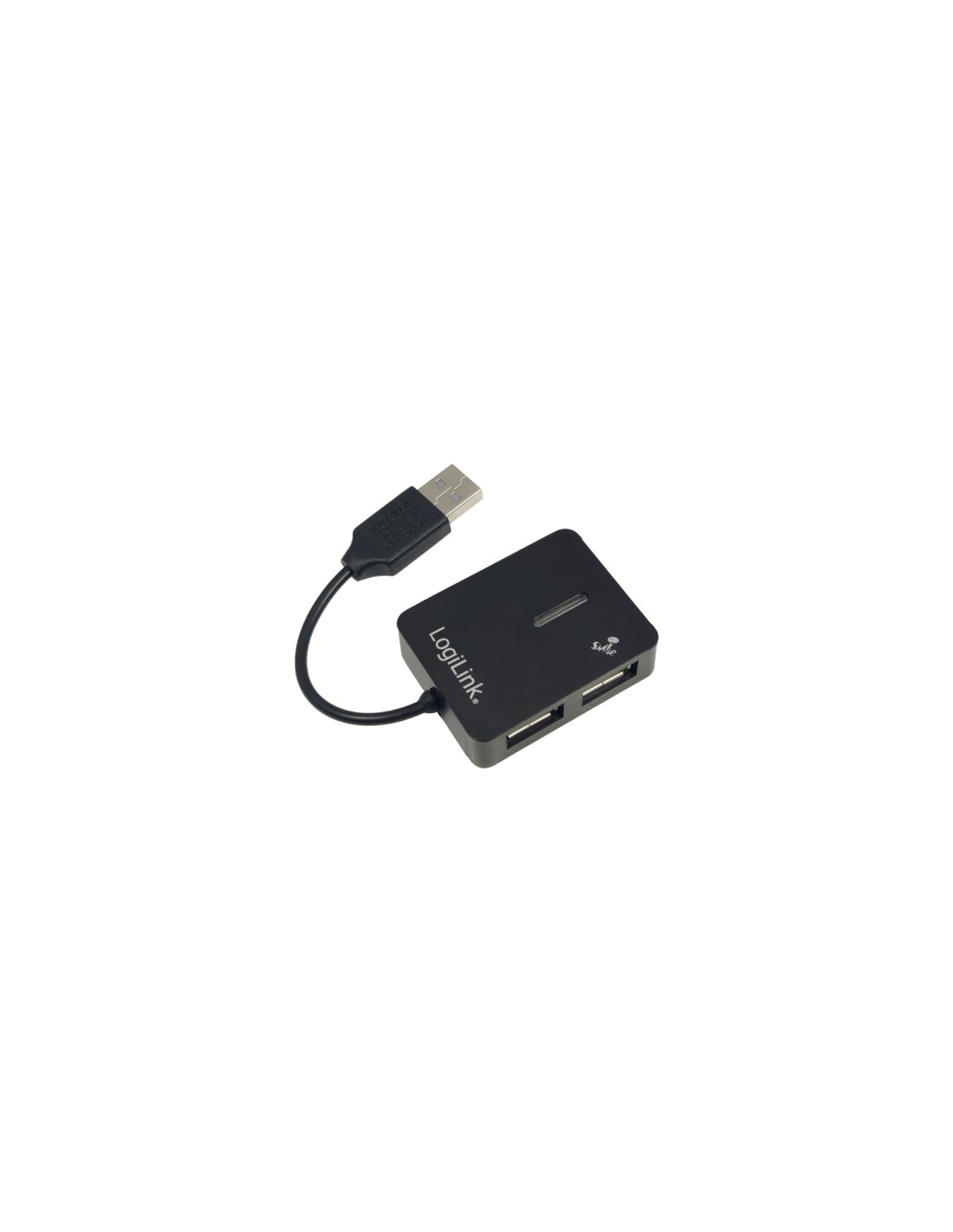 LogiLink USB 2.0 4-Port Hub 480 Mbit/s Negro