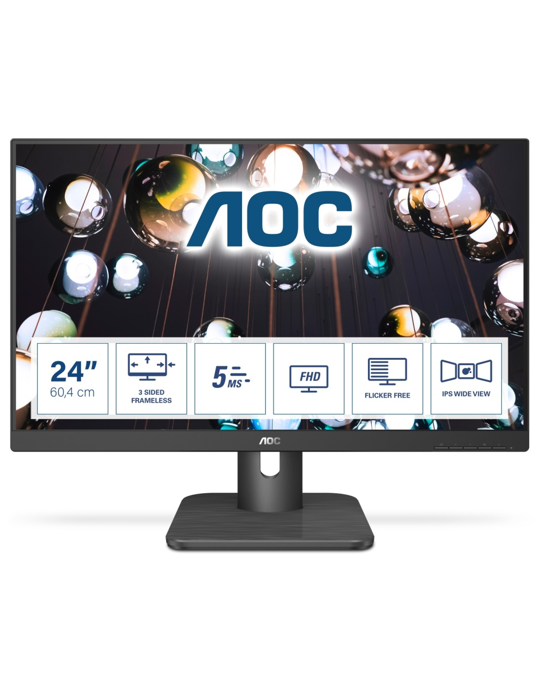 AOC E1 24E1Q pantalla para PC 60,5 cm (23.8") 1920 x 1080 Pixeles Full HD LED Negro