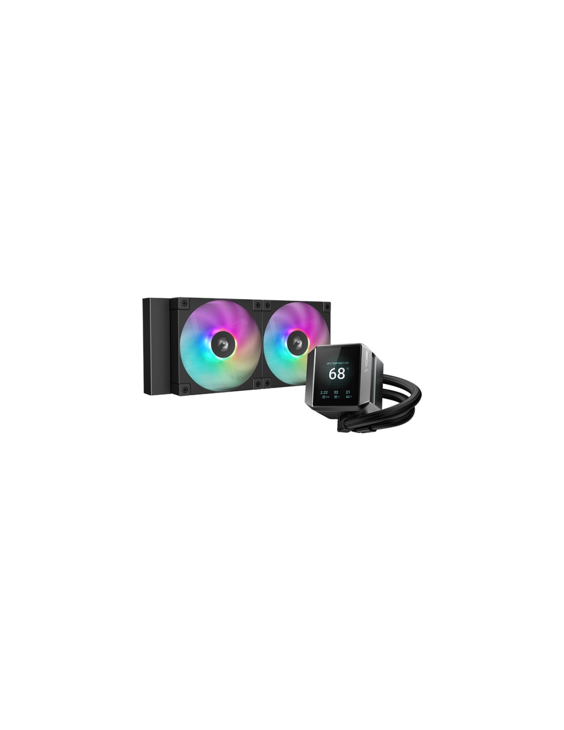 DeepCool MYSTIQUE 240 ARGB Procesador Sistema de refrigeración líquida todo en uno 12 cm Negro 1 pieza(s)
