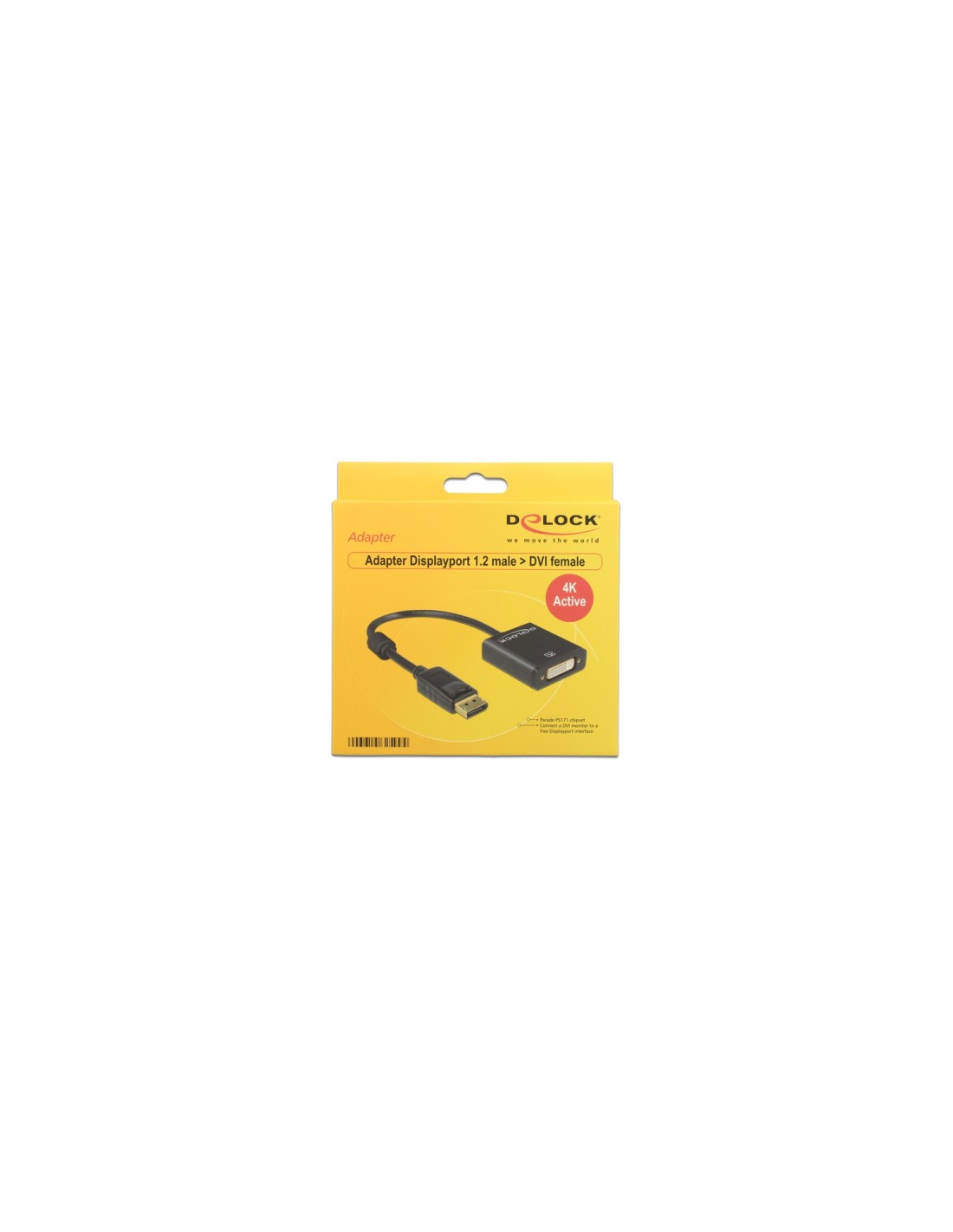 DeLOCK 62599 adaptador de cable de vídeo 0,2 m DisplayPort DVI-I Negro