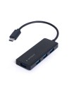Gembird UHB-CM-U3P4-02 base para portátil y replicador de puertos Alámbrico USB 3.2 Gen 1 (3.1 Gen 1) Type-C Negro