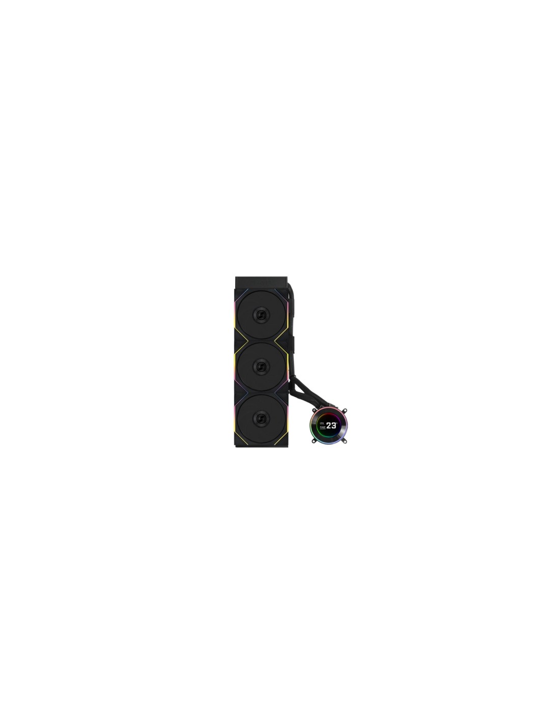 Lian Li GA II Hydroshift II LCD-C 360TL Carcasa del ordenador Sistema de refrigeración líquida todo en uno 12 cm Negro 1 pieza(s