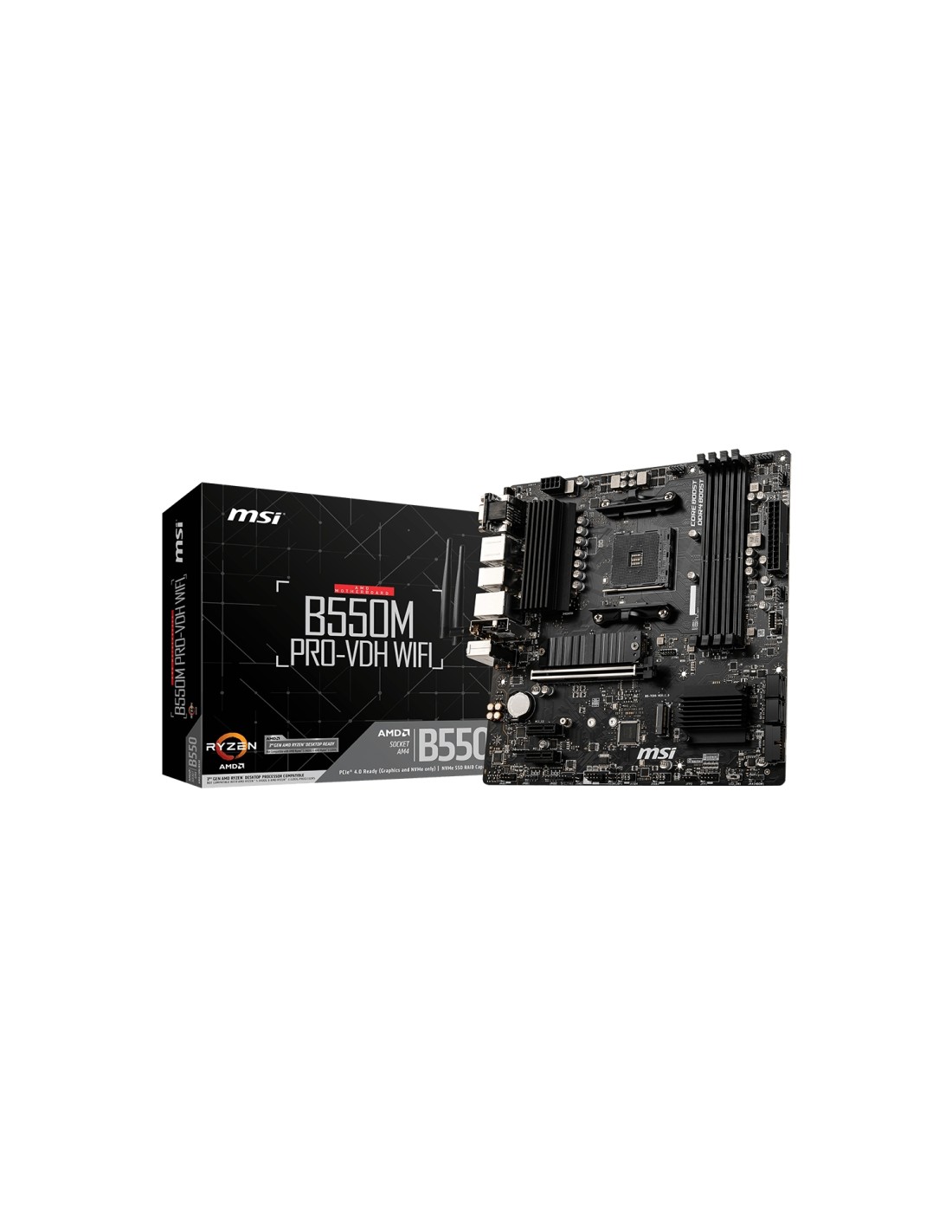 Placa base msi am4 b550m pro-vdh wifi 911-7C95-008