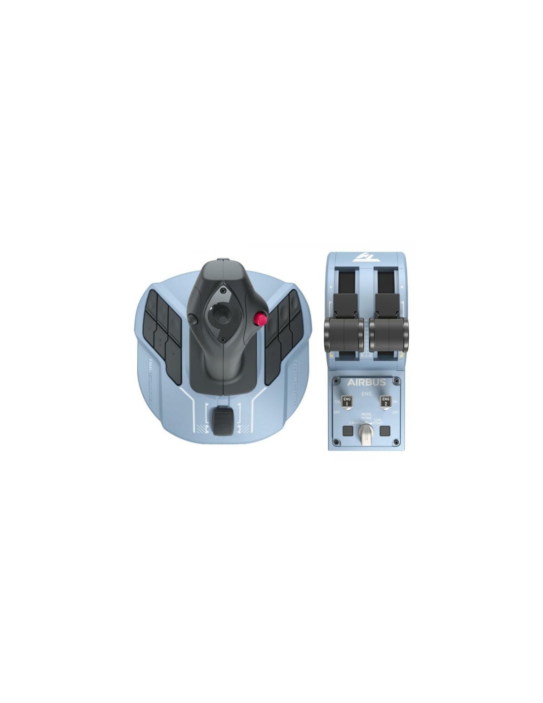 THRUSTMASTER Airbus Edition Palanca de mando Analógico/Digital PC USB Tipo C Negro, Azul