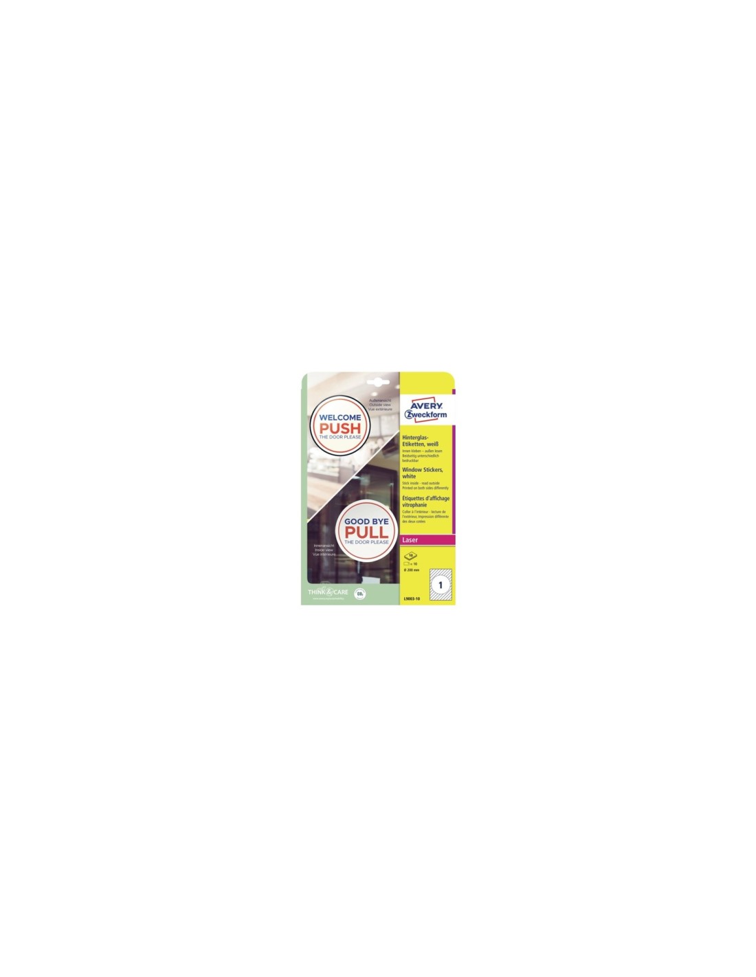 Avery L9003-10 etiqueta de impresora Blanco Etiqueta para impresora autoadhesiva
