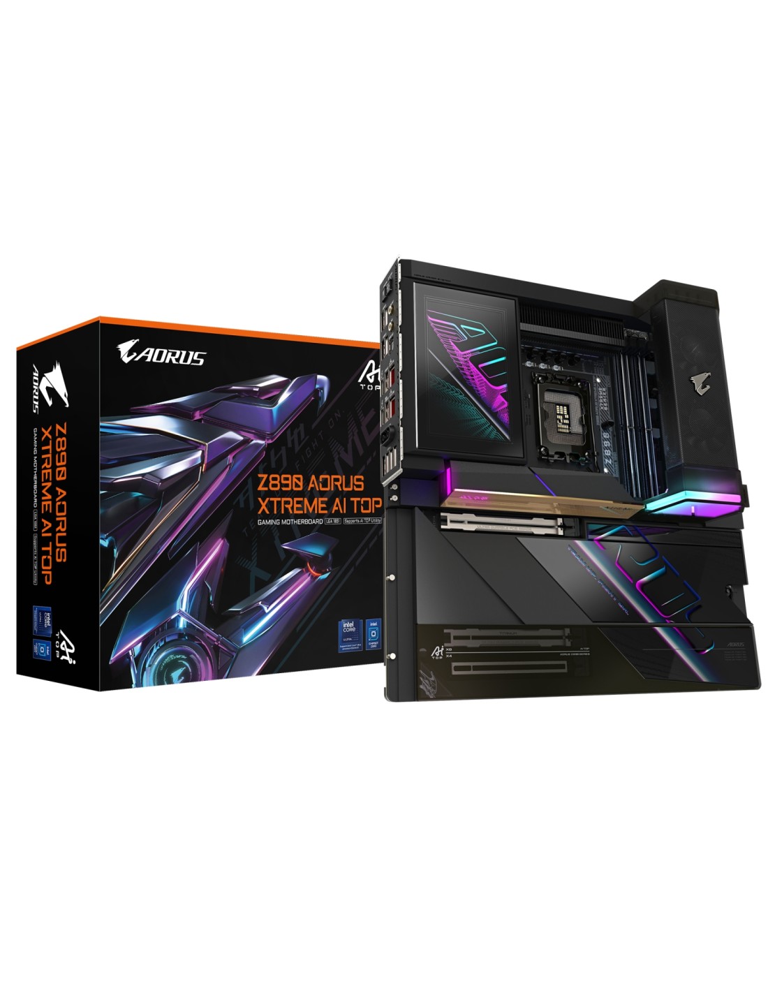 GIGABYTE Z890 AORUS XTREME AI TOP Placa Base - Compatible con CPUs Intel Core Ultra (Serie 2), VRM de 22+1+2 fases, hasta 9500MH