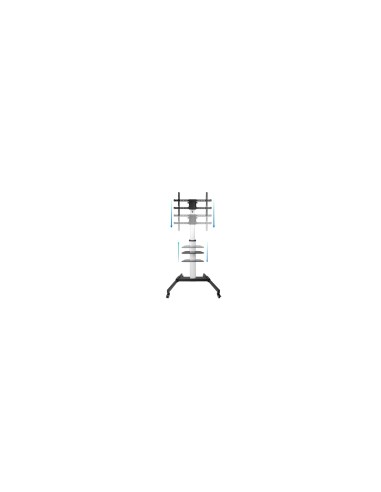 TooQ Hera Soporte de Suelo de Aluminio con Ruedas para Pantalla