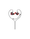 HP DHE-7002 Auriculares Alámbrico gancho de oreja, Dentro de oÍ­do Llamadas/Música Negro, Rojo