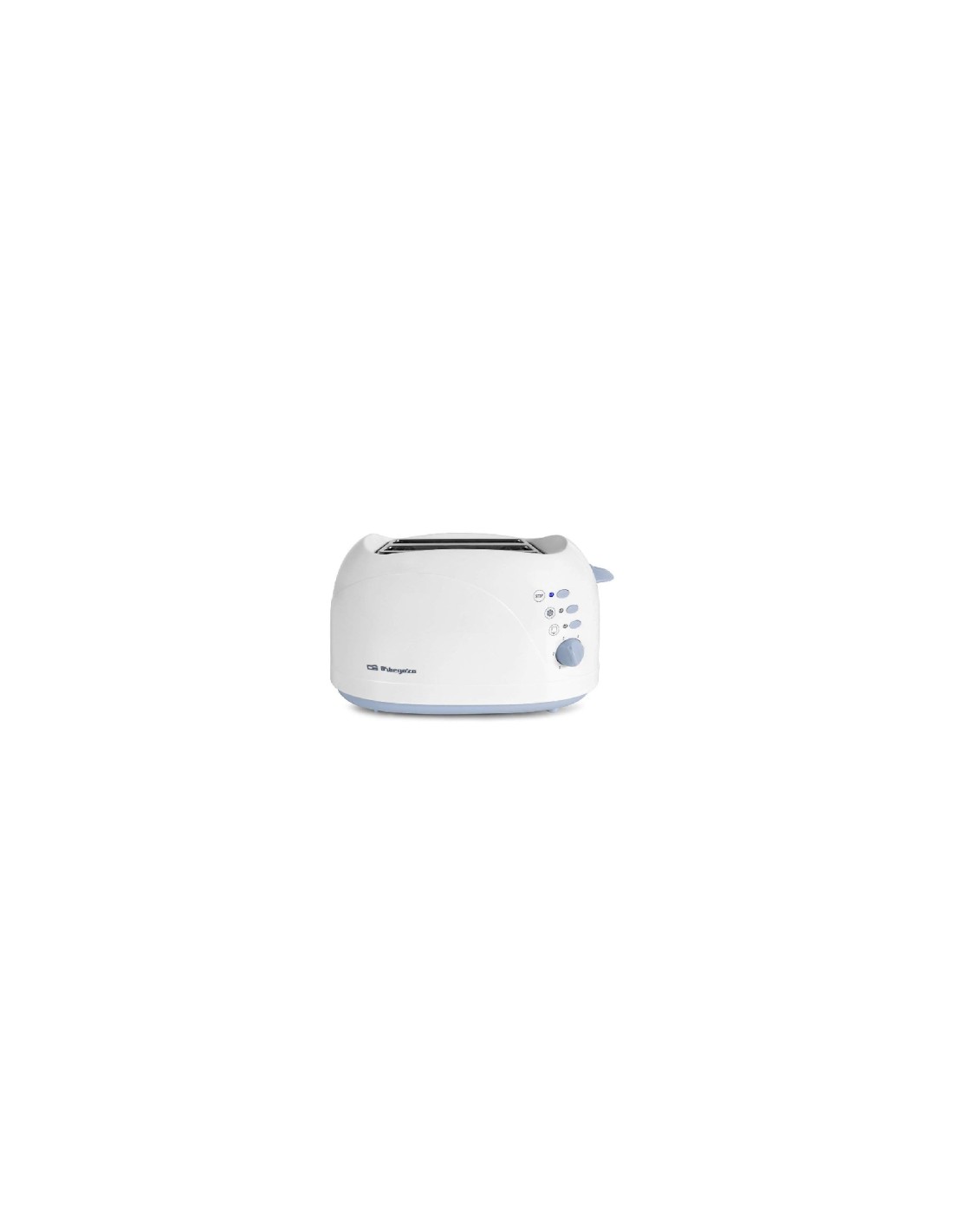 TOSTADOR DE PAN ORBEGOZO 750W 2 RANURAS SUPERIORES CALIENTA PANECILLOS FUNCIÍ?N DESCONGELADOR AUTOAPAGADO BLANCO TOS TO-3010