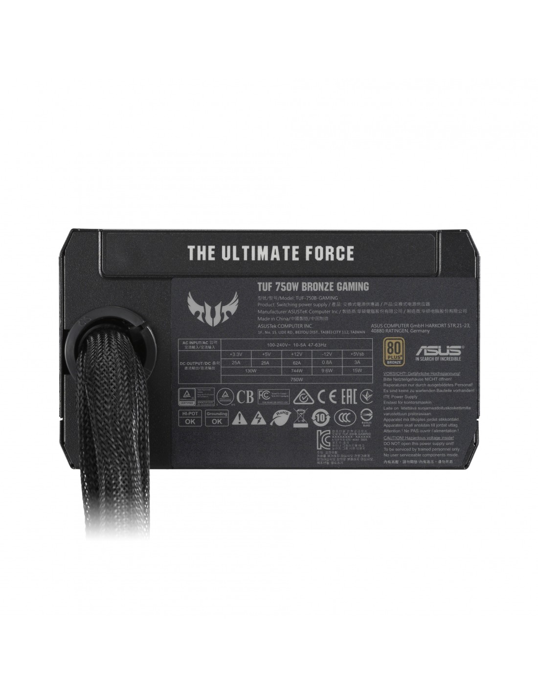 Fuente de alimentacion asus tuf-750b 750w gaming negro 90YE00D0-B0NA00