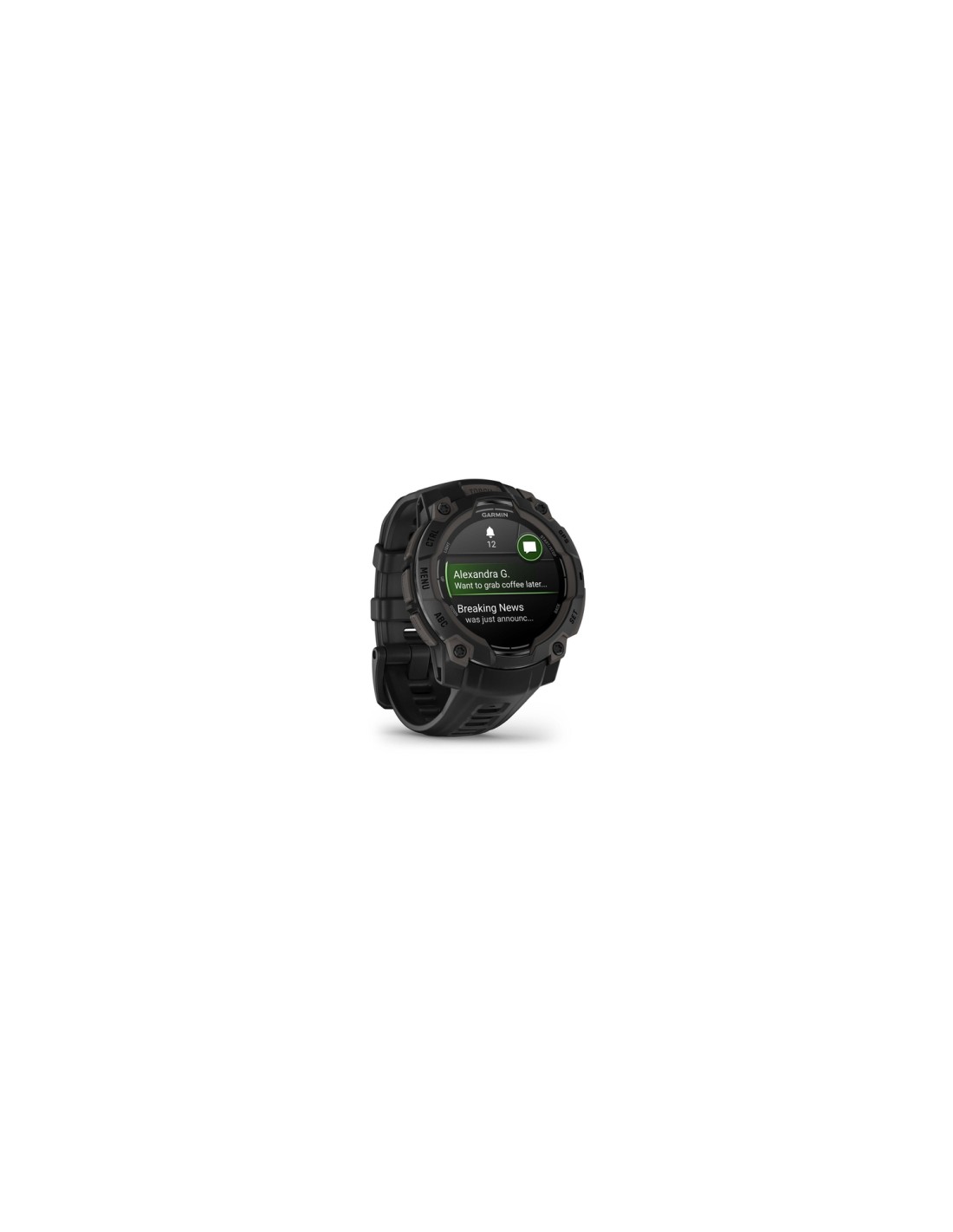 Garmin Instinct 3 AMOLED 3,05 cm (1.2") 45 mm Digital 390 x 390 Pixeles Pantalla táctil Negro GPS (satélite)
