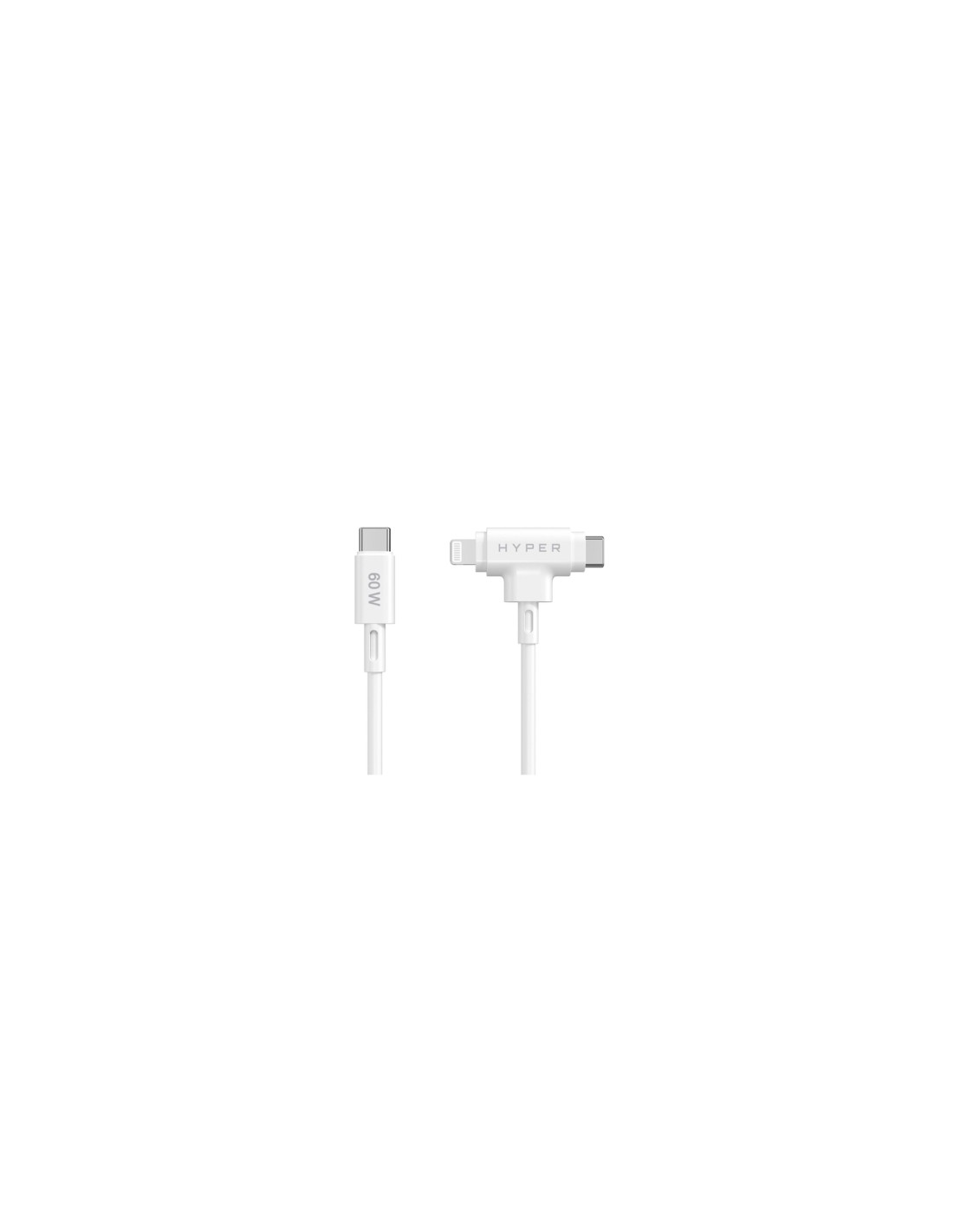 HYPER HyperJuice cable USB USB 2.0 1,5 m USB C USB C/Lightning Blanco