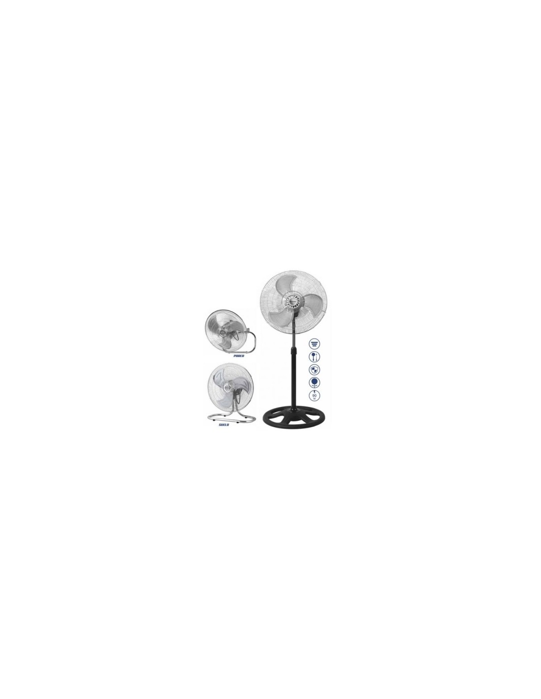 VENTILADOR 3 EN 1 ORBEGOZO MONTAJE SOBREMESA PIE PARED 90W ASPAS 45CM 3 VELOCIDADES 16953