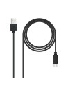 Nanocable 10.01.2103 cable USB 3 m USB 2.0 USB A USB C Negro