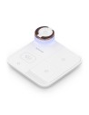 AISENS Cargador Inalambrico USB-C 4 en 1 De 15W Para Movil, Apple Watch, Auriculares Con Estuche De Carga, Blanco