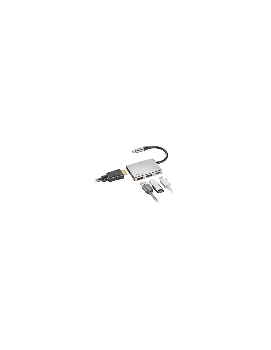 NGS WONDER DOCK 4 USB 2.0 Type-C 5120 Mbit/s Plata