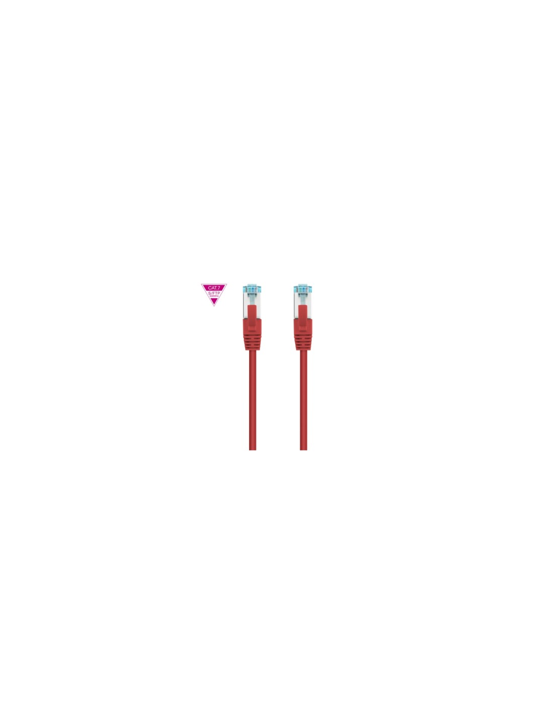 Nanocable Cable de Red Cat.7 600MHZ LSZH SFTP PIMF AWG26, Rojo, 50 cm