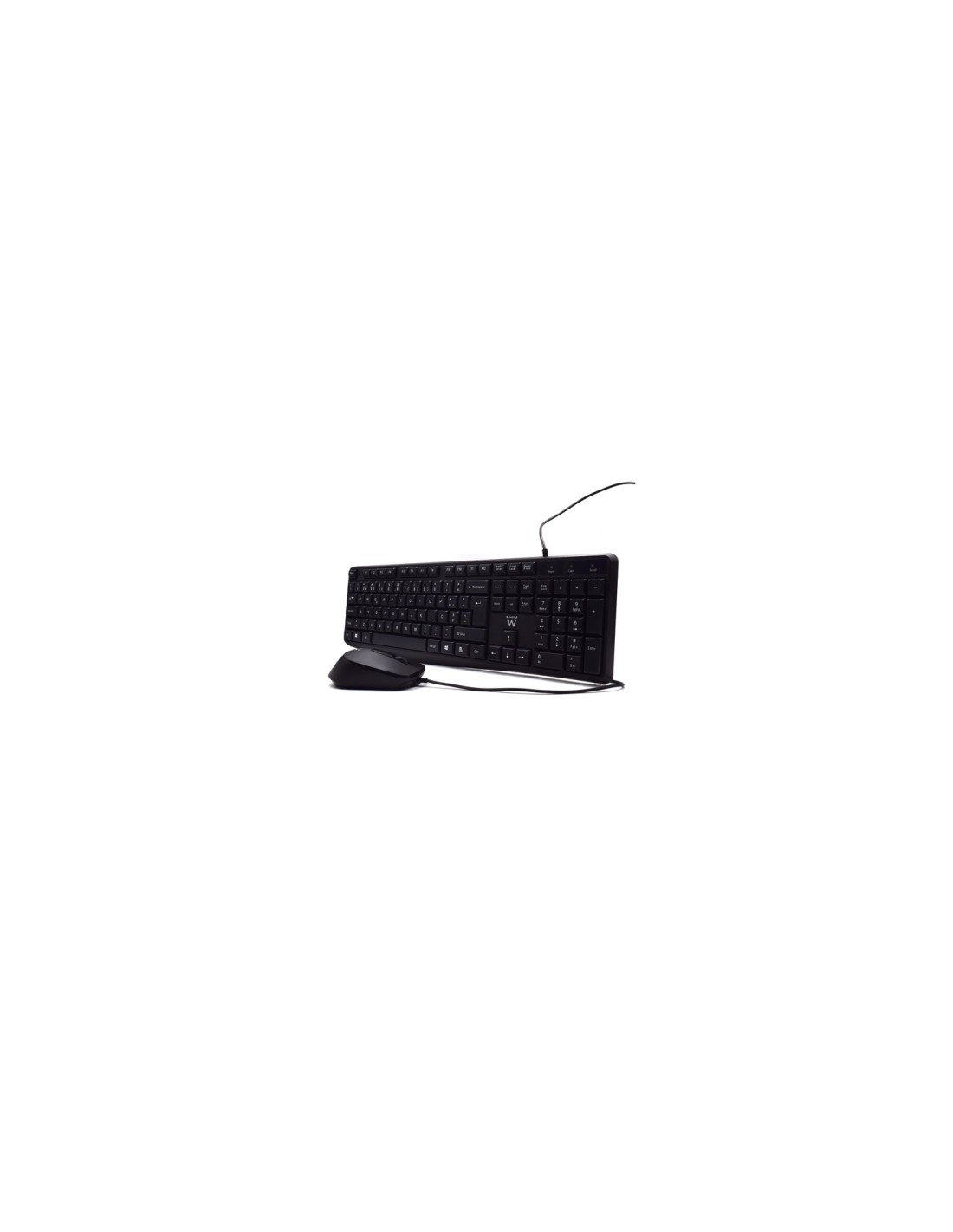 Ewent EW3007 teclado Ratón incluido Oficina USB QWERTY Portugués Negro