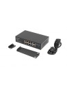 Lanberg RSFE-8P-2GE-120 switch No administrado Gigabit Ethernet (10/100/1000) EnergÍ­a sobre Ethernet (PoE) 1U Negro