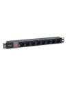 Equip unidad de distribución de energia PDU 8 salidas AC 1U negro