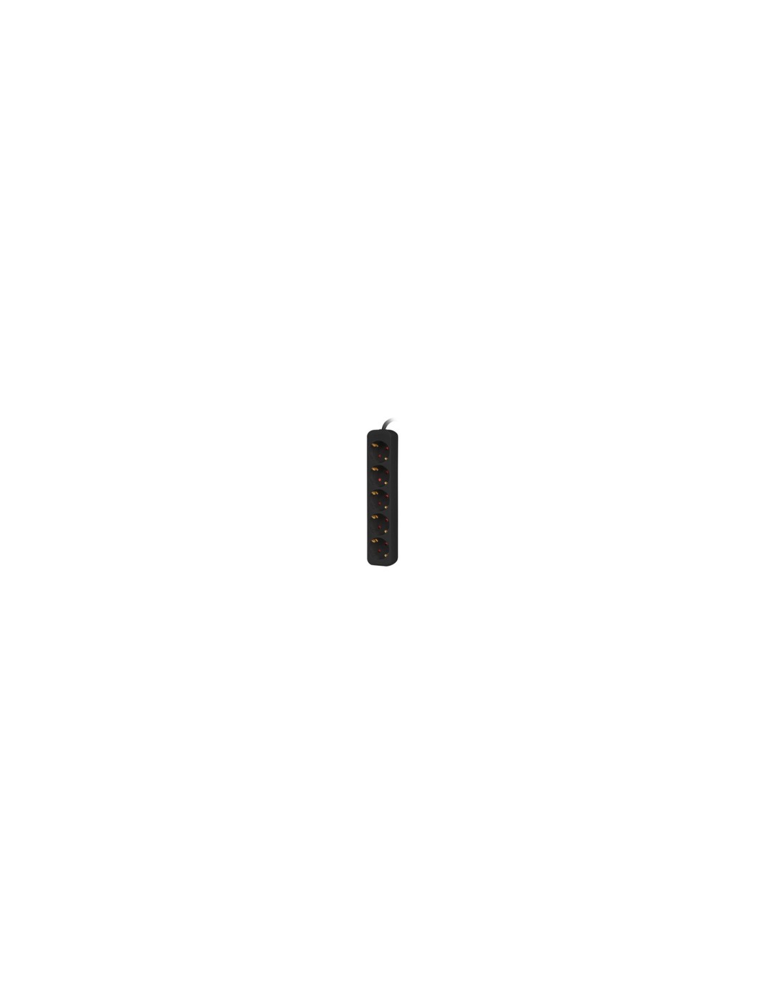 Lanberg PS0-05F-0150-BK base múltiple 1,5 m 5 salidas AC Interior Negro
