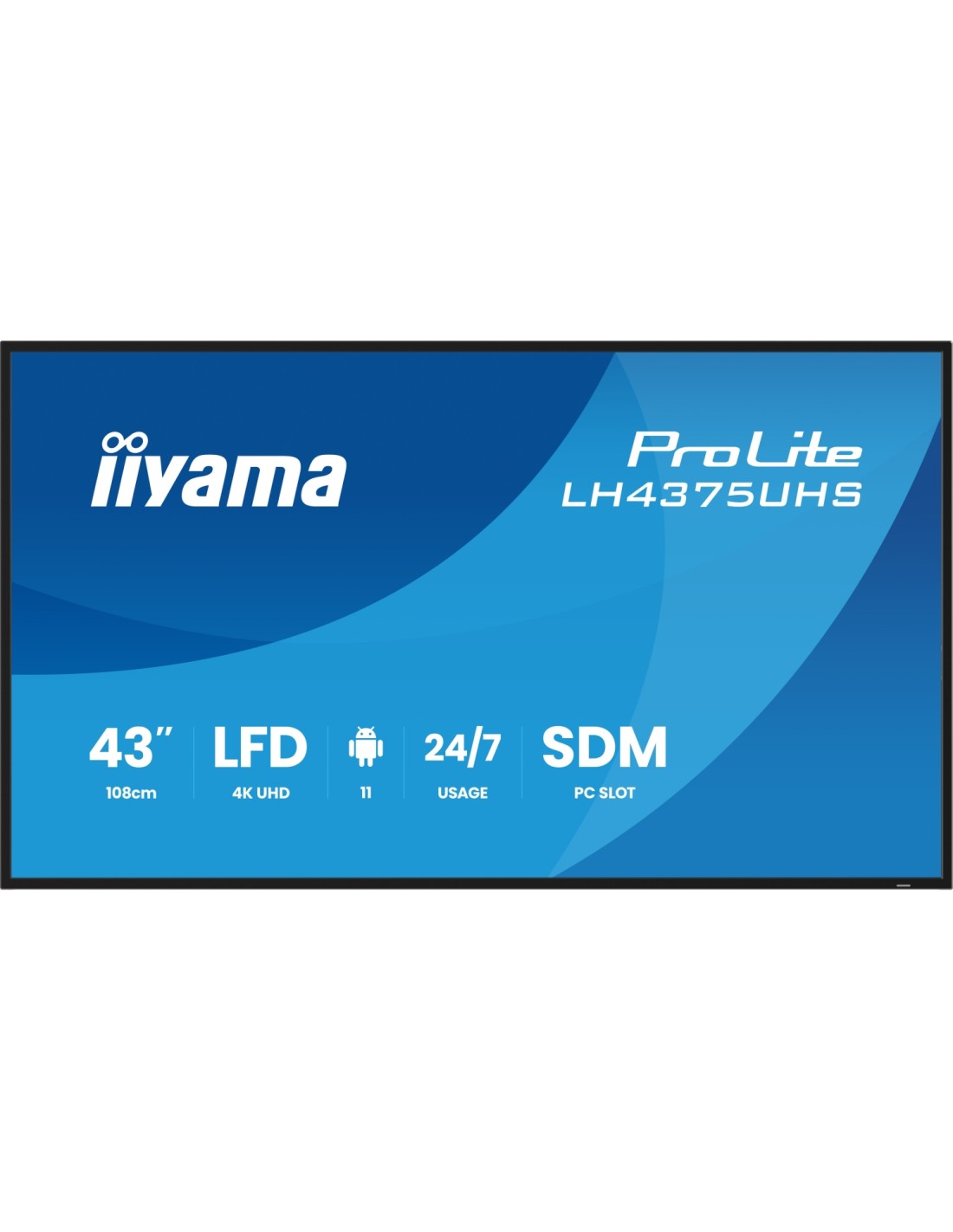 iiyama LH4375UHS-B2AG pantalla de señalización Pantalla plana para señalización digital 108 cm (42.5") LCD Wifi 500 cd / m² 4K U